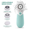 Facial Cleansing Brush Electric Facial Exfoliating Massage Brush with 3 Cleanser Heads and 2 Speeds Adjustable for Deep Cleaning, Removing Blackhead, Face Massaging